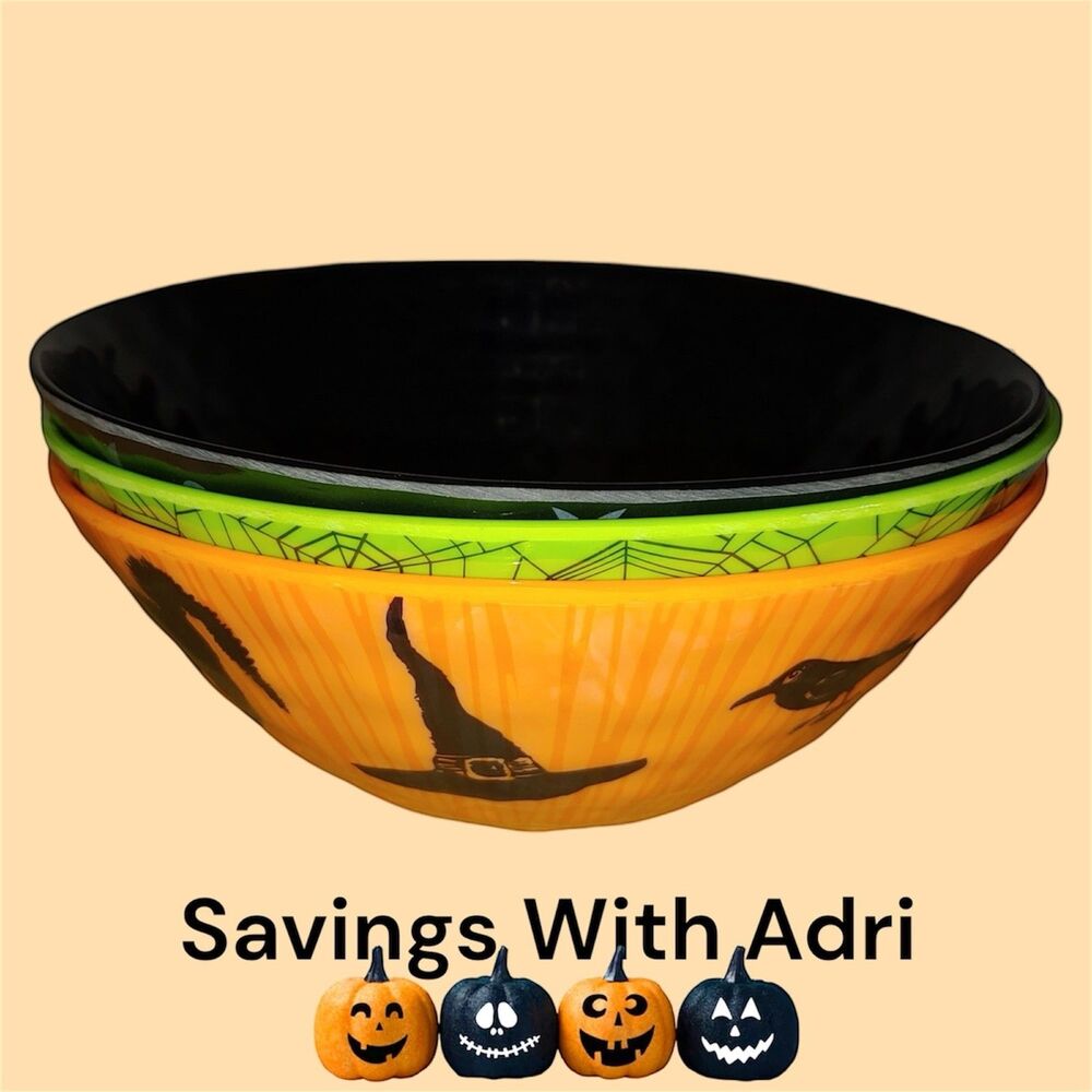 Halloween Candy Bowls Various Colors